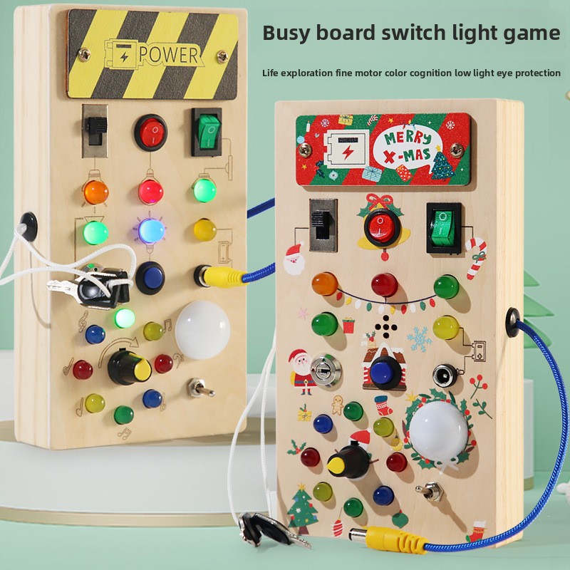 Montessori Wooden Busy Board Toddler - Juguete Educativo Montessori Inspirado en las